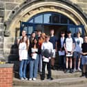 Students celebrating GCSE results at Scarborough College