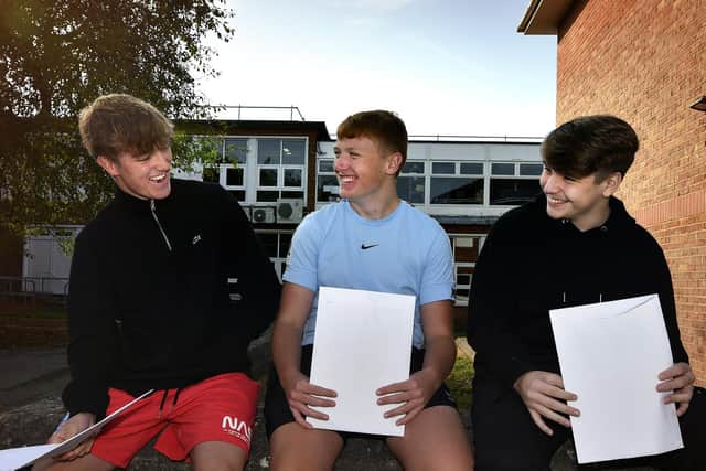 Discussing results James Brooke Will Holborn and Zach Forster.