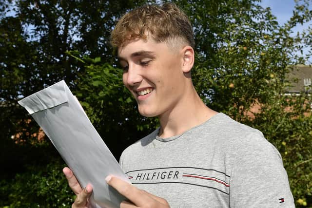 Sam Hampton gets his results