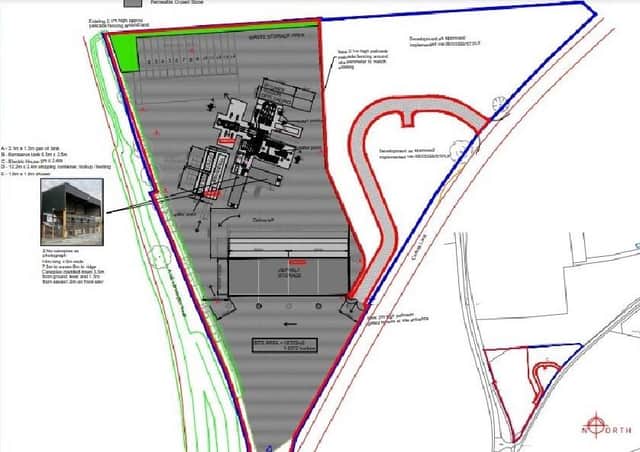 The plans, from Newlay Asphalt, stated the works were part of a business expansion push and would take place on land already partly developed under permission dating from 2006. Image from planning portal