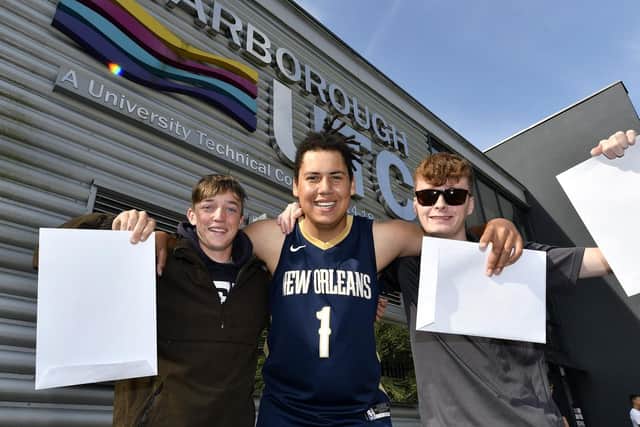 Oscar Peattie, Charles Andrews and Kayden Zanelli with their results