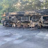 The aftermath of the crane fire