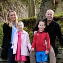 Evie Hodgson with her family, from left: Tina, William and Andy Hodgson.