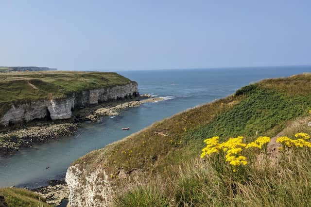 This image of Flamborough’s North Landing was taken from a slightly different aspect by Carol Jackson.