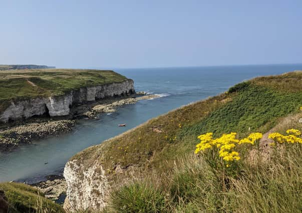 This image of Flamborough’s North Landing was taken from a slightly different aspect by Carol Jackson.