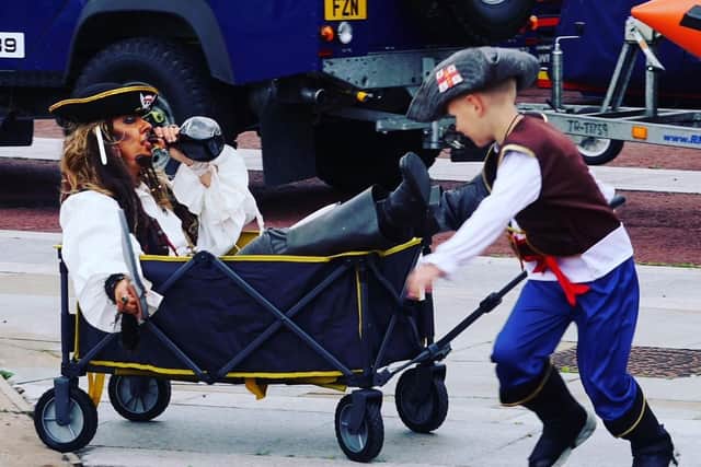 Henry with Captain Jack Sparrow (Laurraine Smith)