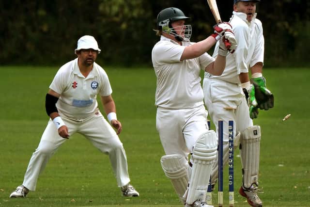 Wykeham 3rds opener Will taylor is clean-bowled by Marcos Brown-Garcia