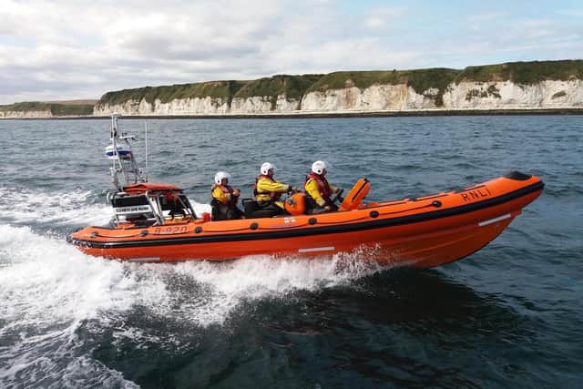 The Flamborough RNLI lifeboat was launched last Thursday (August 12) tasked with extracting an injured woman from the beach at Selwicks Bay. The Flamborough RNLI lifeboat was launched last Thursday (August 12) tasked with extracting an injured woman from the beach at Selwicks Bay.