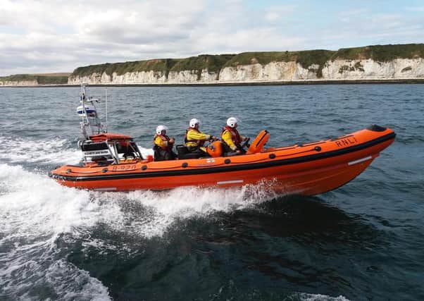 The Flamborough RNLI lifeboat was launched last Thursday (August 12) tasked with extracting an injured woman from the beach at Selwicks Bay. The Flamborough RNLI lifeboat was launched last Thursday (August 12) tasked with extracting an injured woman from the beach at Selwicks Bay.