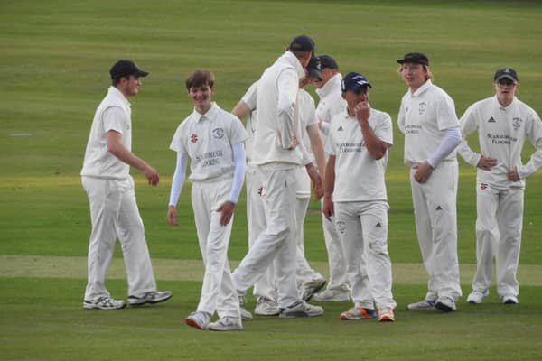 Wykeham 2nds bowler Tom Owen, second from left, took a hat-trick against Fylingdales in the Cayley Cup semi-final