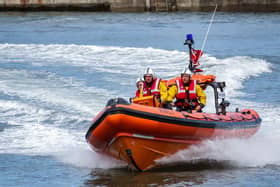 The RNLI in action. Stock image.