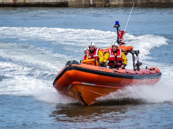The RNLI in action. Stock image.
