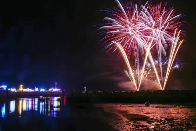 Whitby Regatta fireworks display.