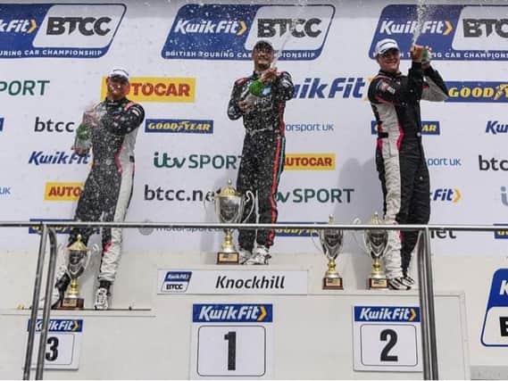 Senna Proctor on the podium, right, after one of his second-place finishes at Knockhill 


Photo by @gavinprocphotography