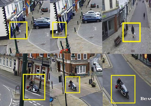 Police officers said they are keen to identify the man in these CCTV images.