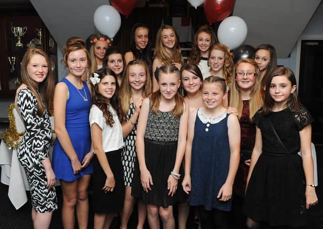 Headlands School students pose for picture at Sports Awards Dinner in 2013, held at the Links Golf Club. Do you recognise any of the people in the picture? Photograph taken by Paul Atkinson. (PA2013HDLD Sports-1122)