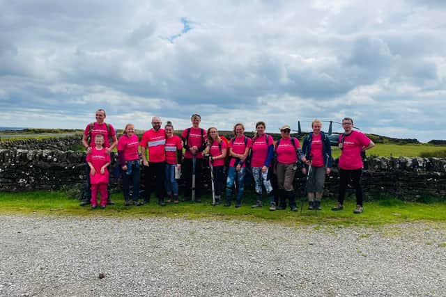 Family and friends met the group for a morale boost lunch at the Lion Inn at Blakey Rdige. (Photo: Harriet Allen)