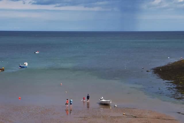 Paddling in the Bay on a sunny day.