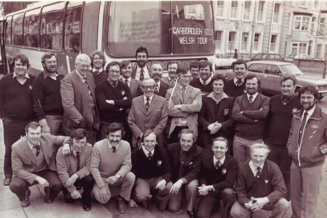 SRUFC Gulls 1983 Cardiff Tour
Simon Bentley, Norman Hopkin, Howard Tringham, Tony Jenkins, Mel McArthur, Mick Holder, John Fox, Peter Cox, Des Fletcher, Colin Rennard, Jim Wilkinson, Chris Cool, Harold Emms, Dai Davies, Jim Sheader, Howard Acklam, Mick Cowper, Mick Murphy,
Front row, Barry Beanland, Peter Sanderson, John Goodrick, Dave Coates, Peter Emms, Peter Muirhead, and Dave Sawyer