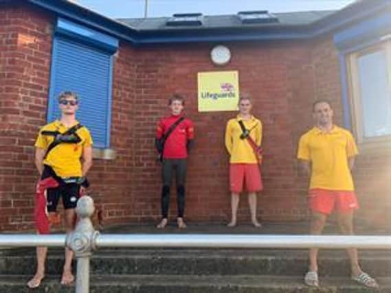 Whitby RNLI lifeguards Ben Garrett, Ben Graham, Ben Botham and Agustin Lanzavecchia.
