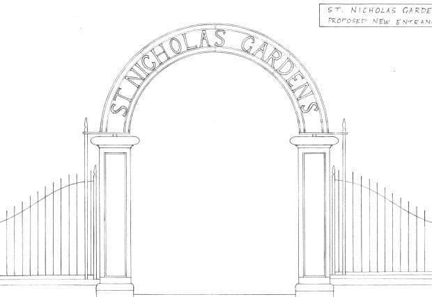An artist's impression of what the new finished entrance sign could look like.