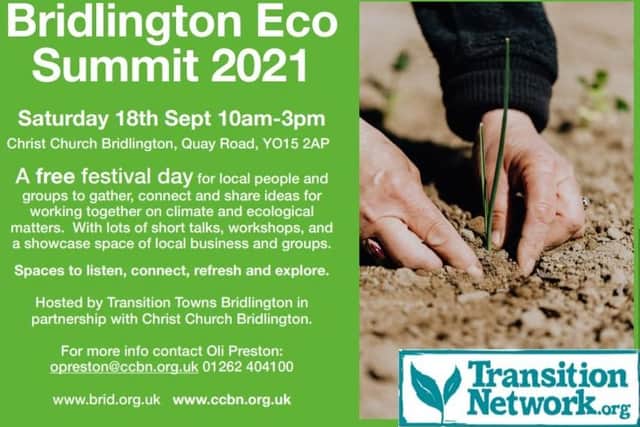 The summit will take place between 10am and 3pm at Bridlington Christ Church on Quay Road.