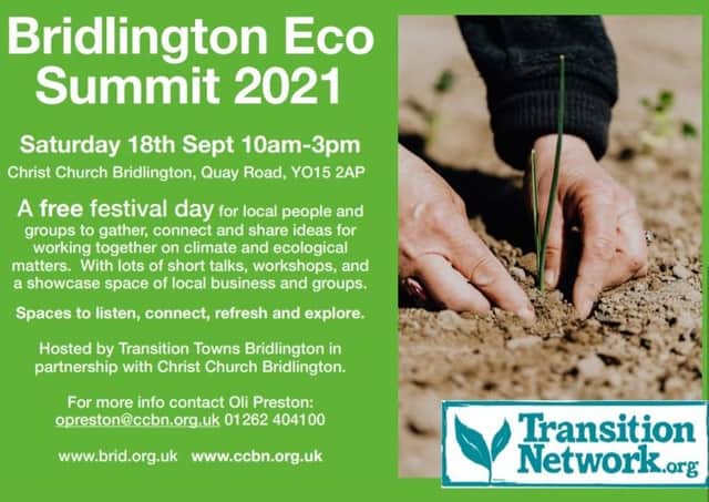 The summit will take place between 10am and 3pm at Bridlington Christ Church on Quay Road.