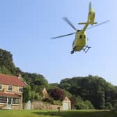 Yorkshire Air Ambulance attended after a man fell at Beckhole.
