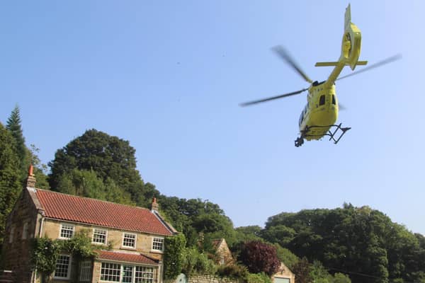 Yorkshire Air Ambulance attended after a man fell at Beckhole.