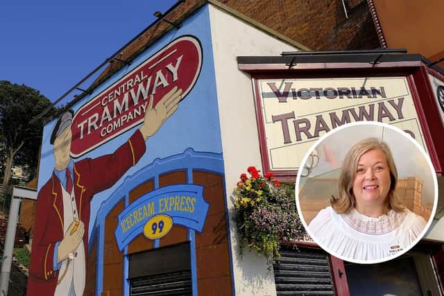 Scarborough's Central Tramway has appointed its first female general manager, Helen Galvin inset, in its 140-year history.