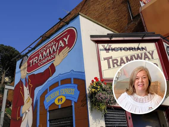 Scarborough's Central Tramway has appointed its first female general manager, Helen Galvin inset, in its 140-year history.