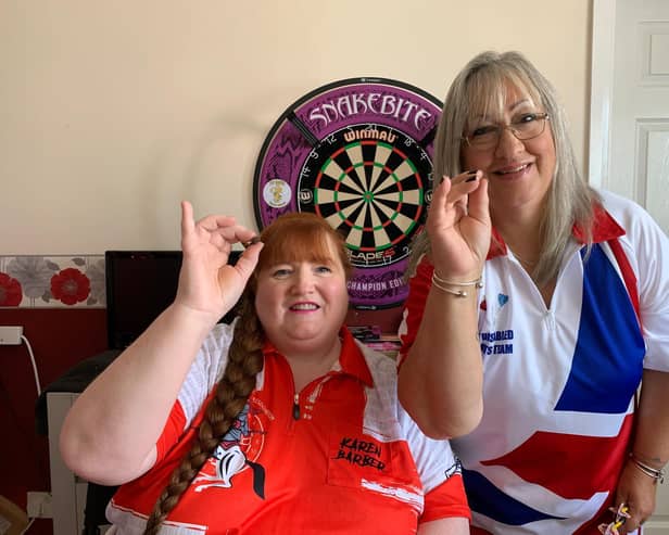 Scarborough duo Karen Barber, left, who is England ladies captain, and Amy Lee, of GB Team, will face each other in the World Cup