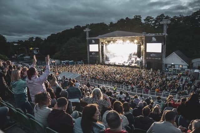 A sell out crowd at the Open Air Theatre. (Cuffe and Taylor)