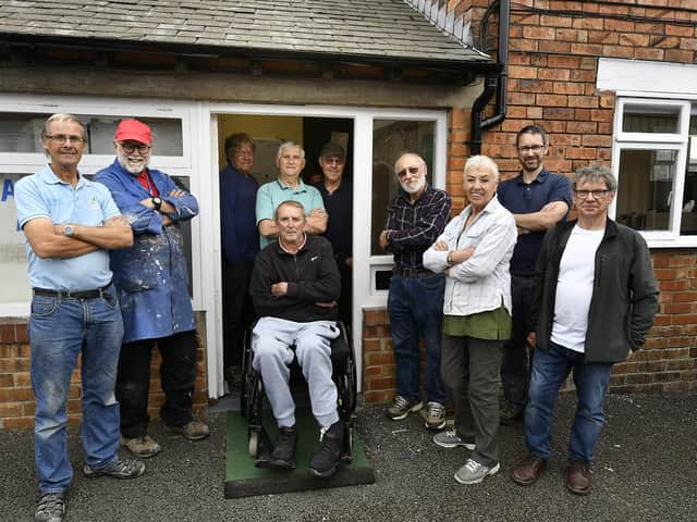 Men's Shed opens on Londesborough Road with some of the team.