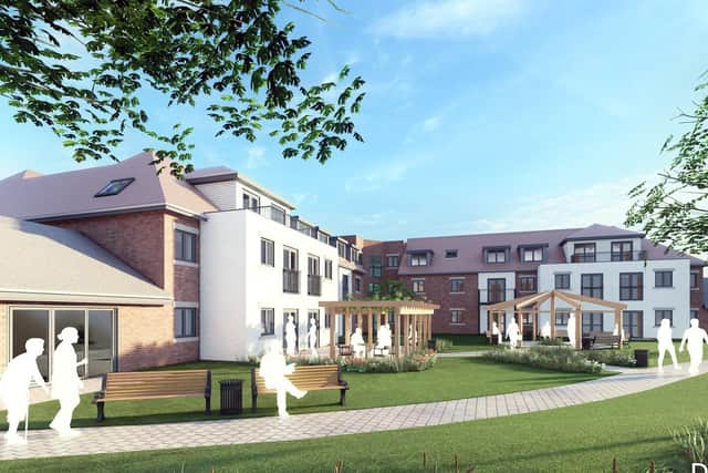How the retirement accommodation could look from the private garden area.