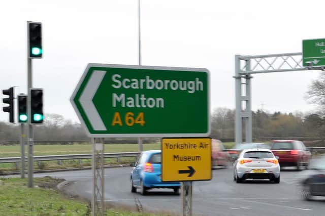 There is heavy congestion on the A64 near Malton. (JPI Media)