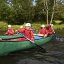 Canoeing fun at East Barnby, near Whitby.