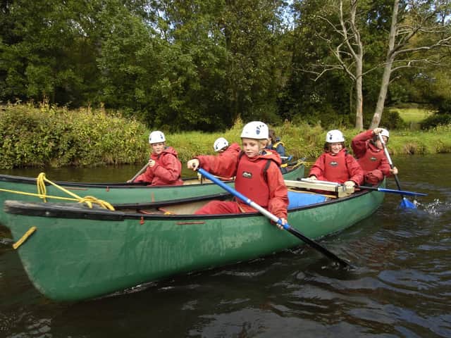 Canoeing fun at East Barnby, near Whitby.