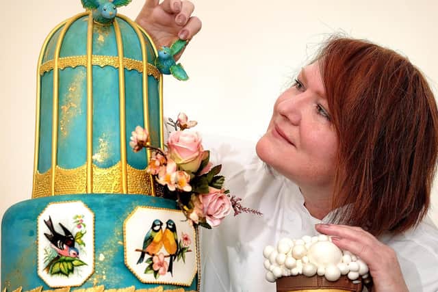Linda Jameson with one of her creations
