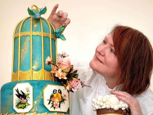 Linda Jameson with one of her creations