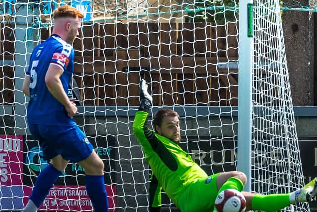 Whitby Town keeper Shane Bland