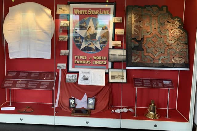 The ship’s bell, lanyard, and inclinometer, donated by Christopher Wardlow, have gone on display on the SS Nomadic.