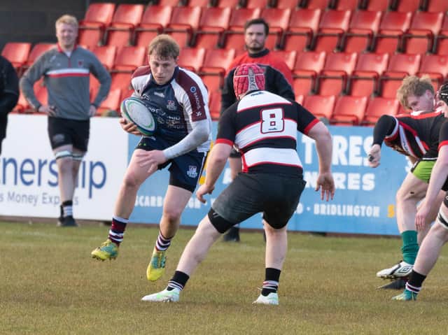 Aaron Wilson scored two tries for Scarborough RUFC at Bradford & Bingley