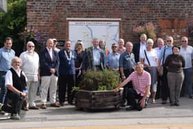 Guests gather at Hunmanby Railway Station during the Heritage Day event.