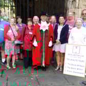Mayor Liam Dealtry starts the U3A Local History Group tours at Church Green.  Mayor Liam Dealtry starts the U3A Local History Group tours at Church Green.