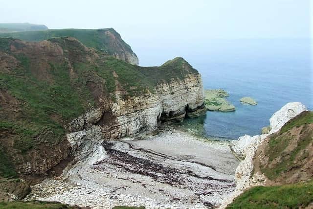 Alan Flynn framed this amazing view of the wonderful cliffs at Thornwick Bay on a beautiful day.