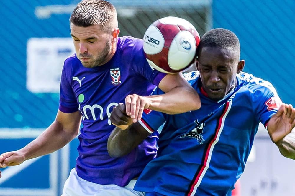 Jameel Ible in action against York in pre-season