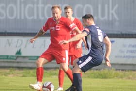 Joe Lamplough in action during Brid's 2-1 win at home to Shildon

Photo by Dom Taylor