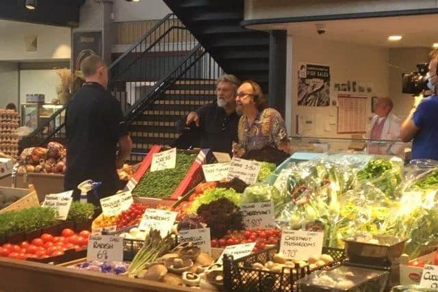 The duo were spotted filming in Scarborough Market Hall when they visited the town  in September 2020.