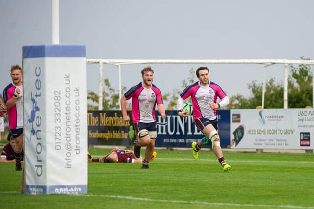 Harry Domett scoring with the last play of the game
Photo by Andy Standing